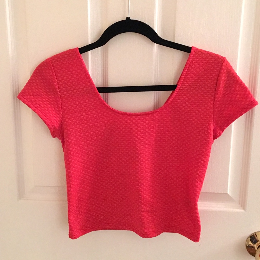 Pink Dotted Crop Top